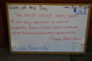 Camp Kupugani Quote Of The Day White Board.